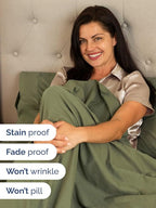 Extra Deep Full Sheet Set - 6 Piece Breathable & Cooling Sheets - Hotel Luxury Bed Sheets Set - Easy & Secure Fit - Soft, Wrinkle Free & Comfy Sheets Set - Sage Green Sheet Set with Extra Deep Pockets
