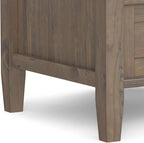 SIMPLIHOME Ela SOLID WOOD 20 inch Wide Rectangle Transitional End Table in Smoky Brown for the Living Room and Bedroom