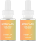 Pura & Moodcast Home Scent Refill - Smart Home Air Diffuser - Up to 120-Hours of Luxury Fragrance per Refill - Spring & Summer Fragrance - 2 Pack, Beach Vacay
