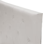 Poundex PU Upholstered Platform Bed, Twin, White