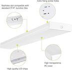 hykolity 4 Pack 4FT LED Wraparound Light 40W 4 Foot LED Shop Lights for Garage, [2-lamp 32W Fluorescent Equiv.] 4400lm 4000K Wrap Light, Flushmount Office Ceiling Light Fixture ETL Listed