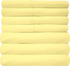 Split King Size Bed Sheets - 6 Piece 1500 Supreme Collection Fine Brushed Microfiber Deep Pocket Split King Sheet Set Bedding - 2 Extra Pillow Cases, Great Value, Split King, Pale Yellow