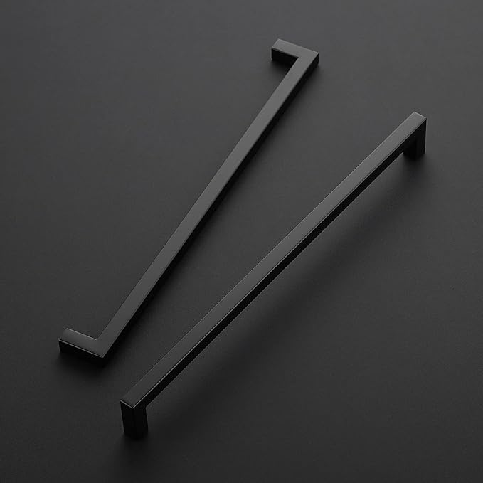 Ravinte 10 Pack 12-3/5 Inch Kitchen Square Cabinet Handles Matte Black Pulls Black Drawer Pulls Kitchen Cabinet Hardware Handles