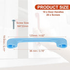 uxcell 10 Pack Plastic Cartoon Drawer Pulls, 5" ABS Closet Wardrobe Door Handle Furniture Accessory for Home Kitchen Cupboard, Blue
