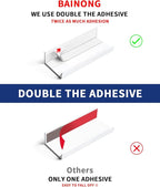 5 Pack 6 inch self Adhesive Cabinet pulls Finger pulls Drawer Pull Stick on Handles Bright White Adhesive Cabinet Handles Finger pulls for cabinets Concealed Edge Seam Flat