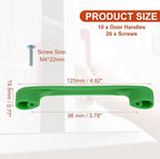 uxcell 10 Pack Plastic Cartoon Drawer Pulls, 5" ABS Closet Wardrobe Door Handle Furniture Accessory for Home Kitchen Cupboard, Green