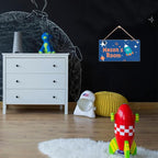 Personalized Signs Customized Sign Astronaut Sign, Custom Name for Nursery Bedroom Kids Room Wall Art Decor Outer Space Themed Decor For Boys Room Girls Bedroom