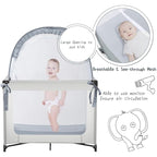 Pack N Play Tent, Baby Pop Up Crib Tent to Keep Baby in, Crib Net for Pack and Plays, Mini Cribs & Play Yards (39.6" L x 27.6" W x 49.2" H)