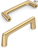 Amerdeco 10 Pack Champagne Bronze Cabinet Pulls 3 Inch(76MM) Hole Centers Kitchen Cabinet Handles Hardware Kitchen Handles for Cabinets Cupboard Handles Drawer Pulls ZH0041