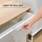 Ravinte Hardware 12 Pack Silver Cabinet Handles, 4 Inch (102mm) Finger Edge Pulls, 3 Inch Hole Center, Finger Pulls for Cabinets
