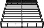 9 Inch Full Size Box Spring, Heavy Duty Metal Box Spring Bed Base with Fabric Cover, Mattress Foundation, Easy Assembly, Noise Free, Black