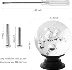 12 Pcs 30mm Round Shape Bubble Crystal Glass Cabinet Knobs with Screws Drawer Knob Pull Handle Used for Kitchen, Dresser, Door, Cupboard (Black Base Clear)