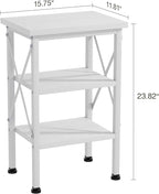 VECELO Modern Nightstands X-Design Side End Table Night Stand with Storage Shelf for Bedroom,Living Room,