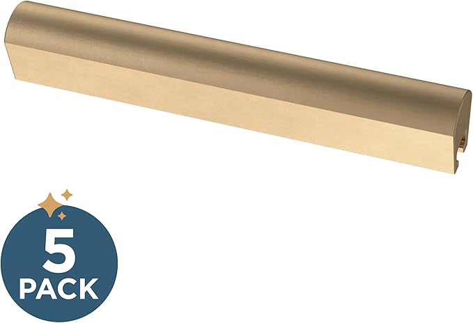 Franklin Brass Adjusta-Pull (5-Pack) Adjustable Drawer Pulls | Fits 1 to 4 Inch Hole Centers | Champagne Bronze Cabinet Handles| Modern Arch P43970K-CZ-CP