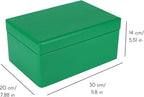Large Green Wooden Box Storage with Hinged Lid | 11.8 x 7.87 x 5.51 inches (+-0.5) | Gift Box Storage | Product NOT Intended for 15 Years OR Below