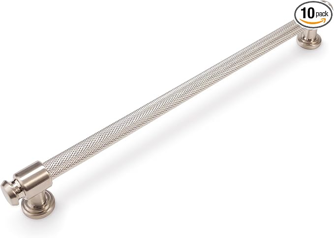10 Pack 10 inch(254mm) Brushed Satin Nickel Cabinet Handles and Pulls - Drawer Handles for Kitchen and Dresser