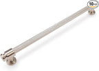 10 Pack 12-3/5 inch(320mm) Brushed Satin Nickel Kitchen Cabinet Handles Knurled Cabinet Pulls Silver Drawer Pulls Kitchen Cabinet Hardware Handles