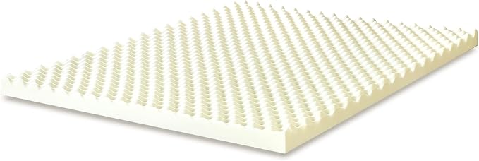 ZINUS 2 Inch Copper Cooling Memory Foam Mattress Topper with Airflow Design, King, White