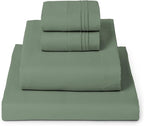 Mellanni King Sheets Set - 4 PC Iconic Collection Bedding - Hotel Luxury, Extra Soft, Cooling Bed Sheets - Wrinkle, Fade, Stain Resistant (King, Sage)