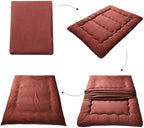 Japanese Shiki Futon Mattress Floor Mattress Thicken Tatami Mat Sleeping Pad Roll Up Mattress Floor Lounger Bed Rolling Up Couch Bed Mattress Pad for Guest Room, Coffee, King
