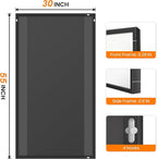 Bathroom Vanity Mirror for Wall, 55" x 30" Metal Framed Rectangular Bathroom Wall Mirror for Over Sink, HD Shatterproof Glass, Hangs Horizontally or Vertically(Black)