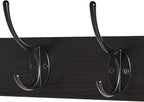 YMYNY Coat Rack Wall Mount with Shelf, 2 Pack 23.6" Coat Hooks Coat Hanger Wall Mount, Wall Hooks for Hanging, Hat Rack for Wall, Towel Hooks for Bathrooms, Black UHWS004B-2
