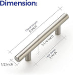Ravinte 60 Pack | 5 Inch Cabinet Pulls Brushed Nickel Stainless Steel Kitchen Cupboard Handles Cabinet Handles 5 Inch Length, 3 Inch Hole Center