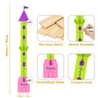 Personalized Growth Chart for Wall, Wooden Height Chart for Kids, Cute Height Measurement for Child/Girls/Boys, Baby and Toddler's Playroom/Kid's Room/Nursery Decor, Castle