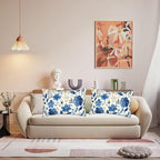 Outdoor Pillows Blue Pillow Covers 16x31 Inch Set of 2 Throw Pillow Covers, Scandinavian Throw Pillows, Lumbar Pillows Cushion Covers Decorative Pillow Covers for Couch Garden Patio Furniture J334