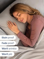 Extra Deep Cal King Sheet Set - 6 Piece Breathable and Cooling Sheets - Hotel Luxury Bed Sheets Set - Easy Fit - Soft, Wrinkle Free and Comfy Sheets Set - Light Grey Sheet Set with Extra Deep Pockets