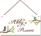 Personalized Sign Vintage Bird Sign Room Décor Kids Room Decor, Cut Bird Theme Little Man Cave Wall Art Decor for Nursery, Nursery Door Decor for Toddler Baby Boys Room