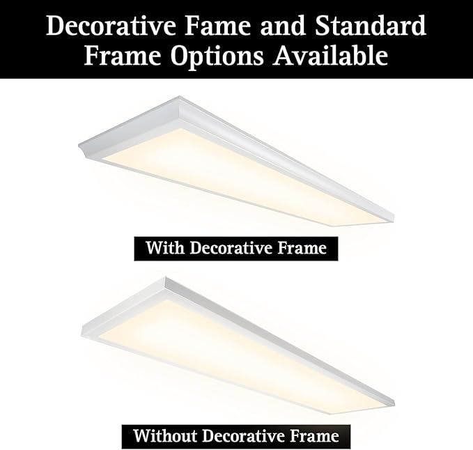 Ultralux 2x4 ft Surface Mount Ceiling Light Panel – Slim, Edge Lit, Flush Mount Flat Panel for Kitchen, Home & Office - TRIAC Dimmable, 3CCT Adjustable Color Temperature (Matte White, 1 Pack)