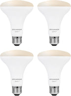 SYLVANIA Wifi LED Smart Light Bulb, 65W Equivalent Dimmable Soft White BR30, Compatible with Alexa and Google Home Only - 4 Pack (75689)