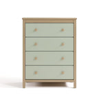 Storkcraft Alpine 4 Drawer Dresser (Driftwood with Sage) – GREENGUARD Gold Certified, Kids Storage Organizer, Modern 4 Drawer Chest for Bedroom, Must-Have Nursery Storage