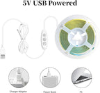 iNextStation USB COB LED Strip Light, 6.6ft 2M 5V 640LEDs 6000K Cold White USB LED Strips Dimmable CRI 93+ Flexible LED Tape Lights for TV Backlight, Under Cabinet, Mirror, Wardrobe, Home Decor