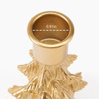 WDS WONDROUS Christmas Tree Candle Holders Set of 4 – Taper Candle Holders for Christmas Decorations, Gold Resin Candlestick Holders with Table Top, Metal, Dining Table Centerpieces & Holiday Decor