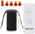 QIACHIP Universal Ceiling Fan and Lights Wireless Remote Control Kit 3-in-1 Ceiling Fan Light 4 Timing & 3 Speed Wireless Remote Control and Receiver Kits for Ceiling Fan Lamp