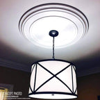 Ekena Millwork CM12BRBPS 12-1/2" x 3-7/8" x 3/4" Bradford Ceiling Medallion, Black Pearl