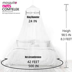 Bed Canopy with Lights,Mosquito Net Bed Canopy for Girls Canopy Bed Curtains Full Queen Size from Ceiling,Dome Mosquito Netting Bed Tent Twin Girls Princess Canopy King Bed Decor