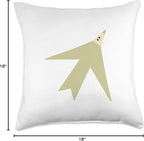 Cute Scandinavian Animals Designs Chic Scandinavian Bird Minimalism Throw Pillow, 18x18, Multicolor