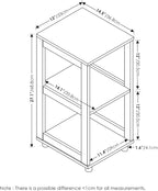Furinno Romain 2-Tier Tall End Table, French Oak