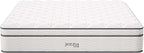 Modway Jenna 14” Innerspring and Memory Foam California King Mattress With Individually Encased Coils, White