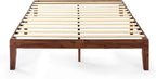 Mellow Naturalista Classic - 12 Inch Solid Wood Platform Bed with Wooden Slats, No Box Spring Needed, Easy Assembly, Queen, Espresso