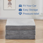 SINWEEK 4" Full Memory Foam Folding Mattress with Storage Bag - Foldable Trifold Floor Bed Topper, CertiPUR-US Certified Guest Sleeping Pad, Machine Washable Cover