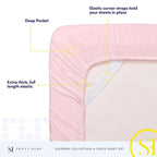 Twin Sheets - Breathable Luxury Sheets with Full Elastic & Secure Corner Straps Built In - 1800 Supreme Collection Extra Soft Deep Pocket Bedding Set, Sheet Set, EXTRA DEEP pocket - Twin, Pale Pink