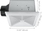 BV LED Bathroom Exhaust Fan With Light 110CFM - 1.2 Sones, Ultra Quiet, 800lm | Bathroom Vent Fan 3000K/4000K/5000K, Covers up to 110 sq. ft. | 4 Inch Duct Collar, Easy Install & Replace