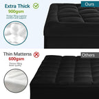 CYMULA Twin XL Mattress Topper - Soft Cooling Mattress Pad for College Dorm Room Essentials - Extra Thick Long Protector Cover for Back Pain, Single Bed Topper Pillow Top with 8''-21'' Deep Pocket