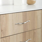 Goo-Ki Low Profile Satin Nickel Cabinet Pulls, Double Hole Centers (3.8''/5'') Zinc Alloy Handle for Drawer Cupboard Wardrobe,6 Packed…