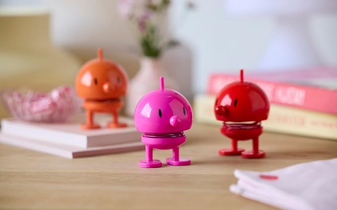 Hoptimist Classic Bumble, Danish Design Elegance Meets Playful Joy in This Charming Figurine - Small Red, 2 x 2.8 x 3.15 inches