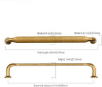 Asidrama 10 Pack 6.3 Inch(160mm) Antique Brass Kitchen Cabinet Handles, Cabinet Pulls Vintage Retro Kitchen Cabinet Hardware for Cupboard Drawer Pulls